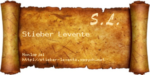 Stieber Levente névjegykártya